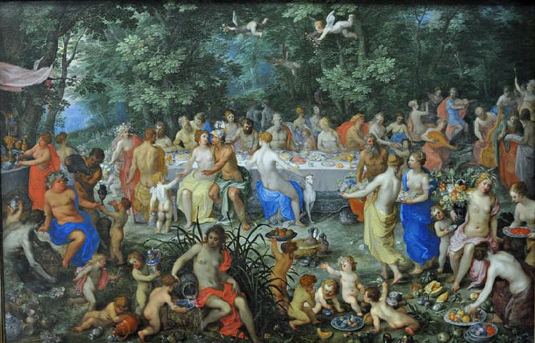 Hendrick van Balen the Elder The Wedding of Thetis and Perseus with Apollo and the Concert of the Muses, or The Feast of the Gods France oil painting art